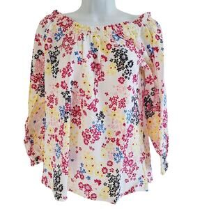 Style & Co Long Sleeve Floral Print Top